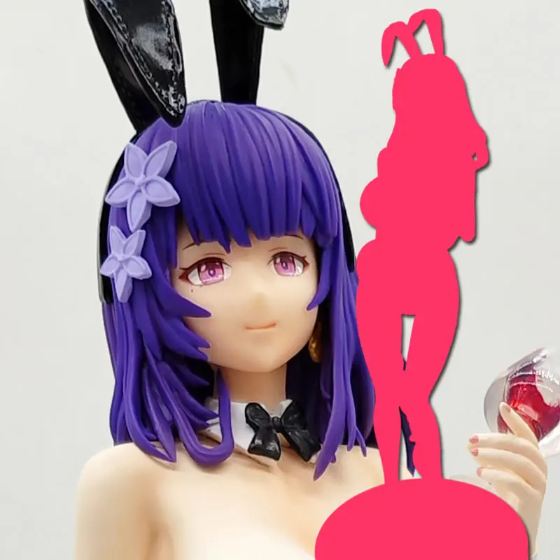 1/4 B-STYLE  Purple Long Braid Girl Raiden Shogun Bunny Ver. Bare Leg Makaizou Complete  18 Anime Figure B-0098