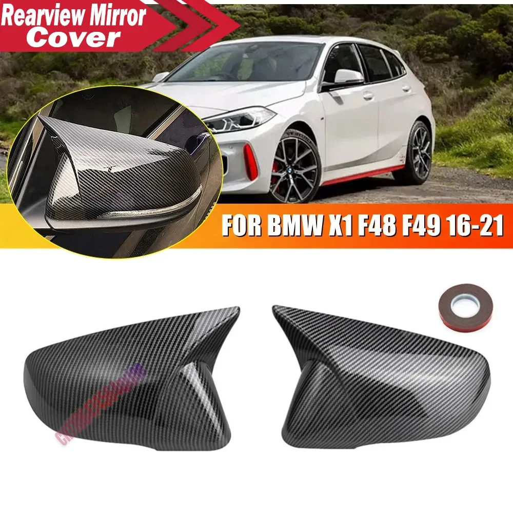 ABS Car Rearview Side Mirror Cover Wing Cap Door Trim Adhesive Sticker For BMW X1 F48 X2 F39 Z4 G29 F45 F46 F52 F40 Toyota Supra
