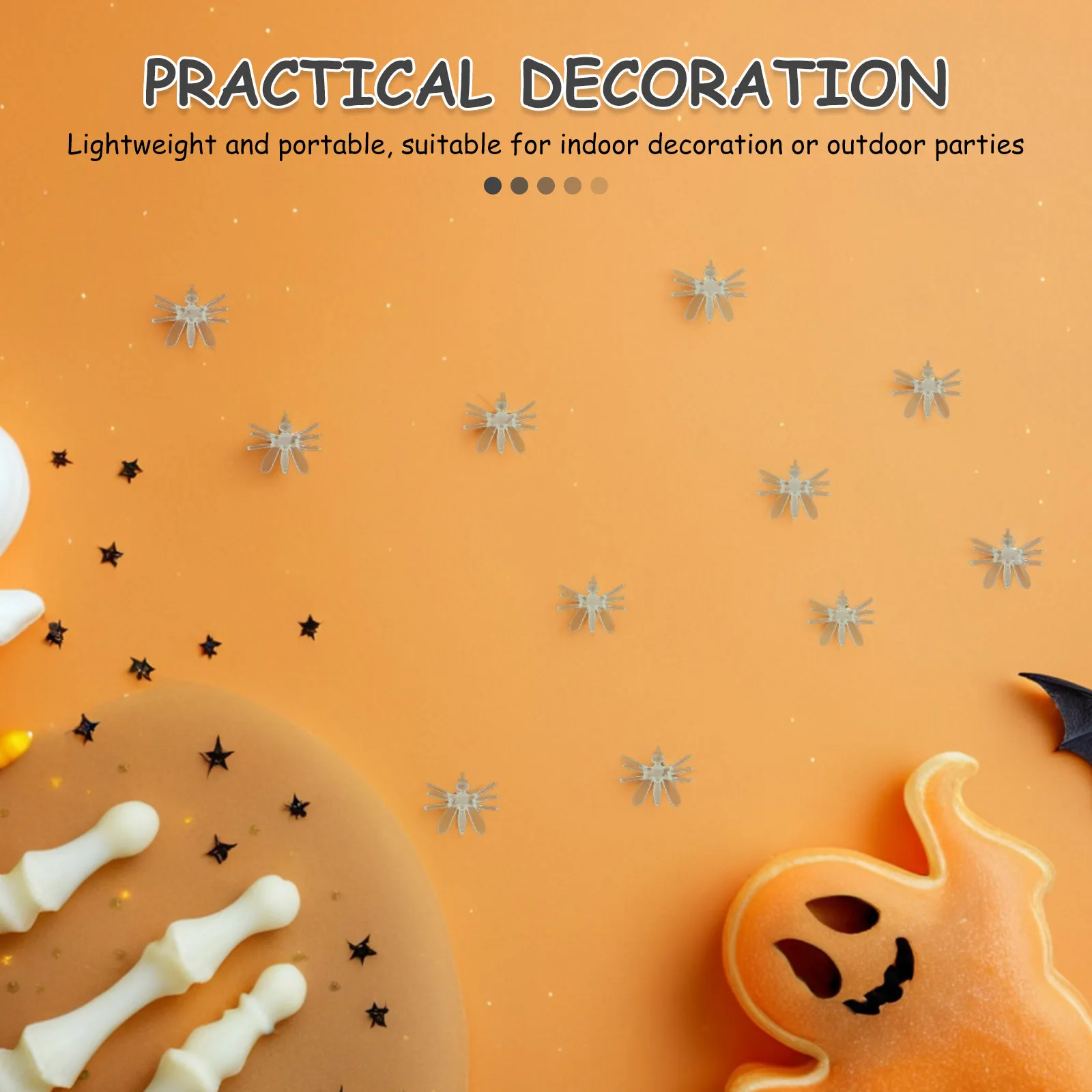 200Pcs Halloween Prank Gadgets Quirky Mosquito Glow in The Dark Indoor Outdoor Plastic Insect Decorations Insect Model Toys