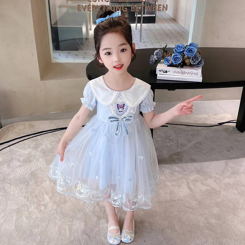 2024 new summer fashion girl Lolita dress soft breathable fabric novel design concept foreign sweet girl luxury princess dress.