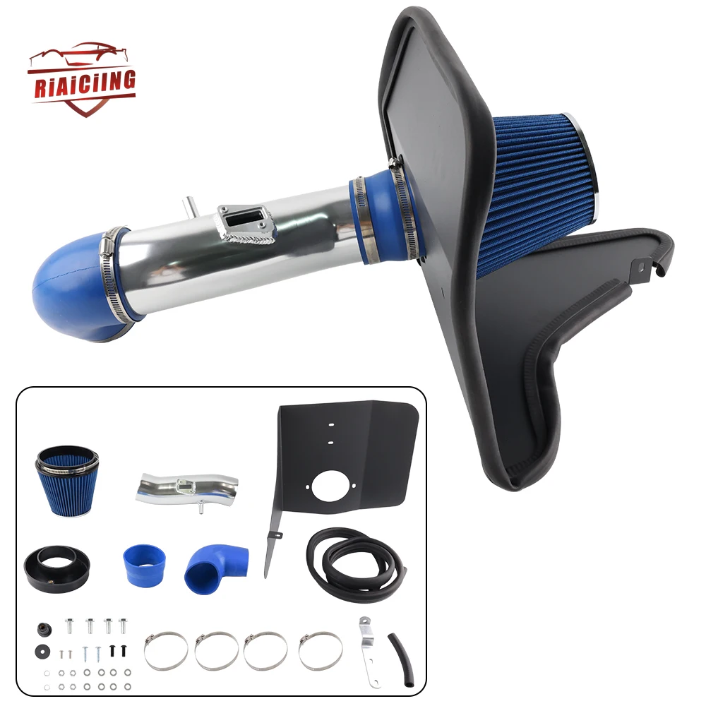 For 12-15 Camaro 3.6L V6 Heat Shield Cold Air Intake Induction Kit + Filter Performance Fits Manual Automatic Transmission