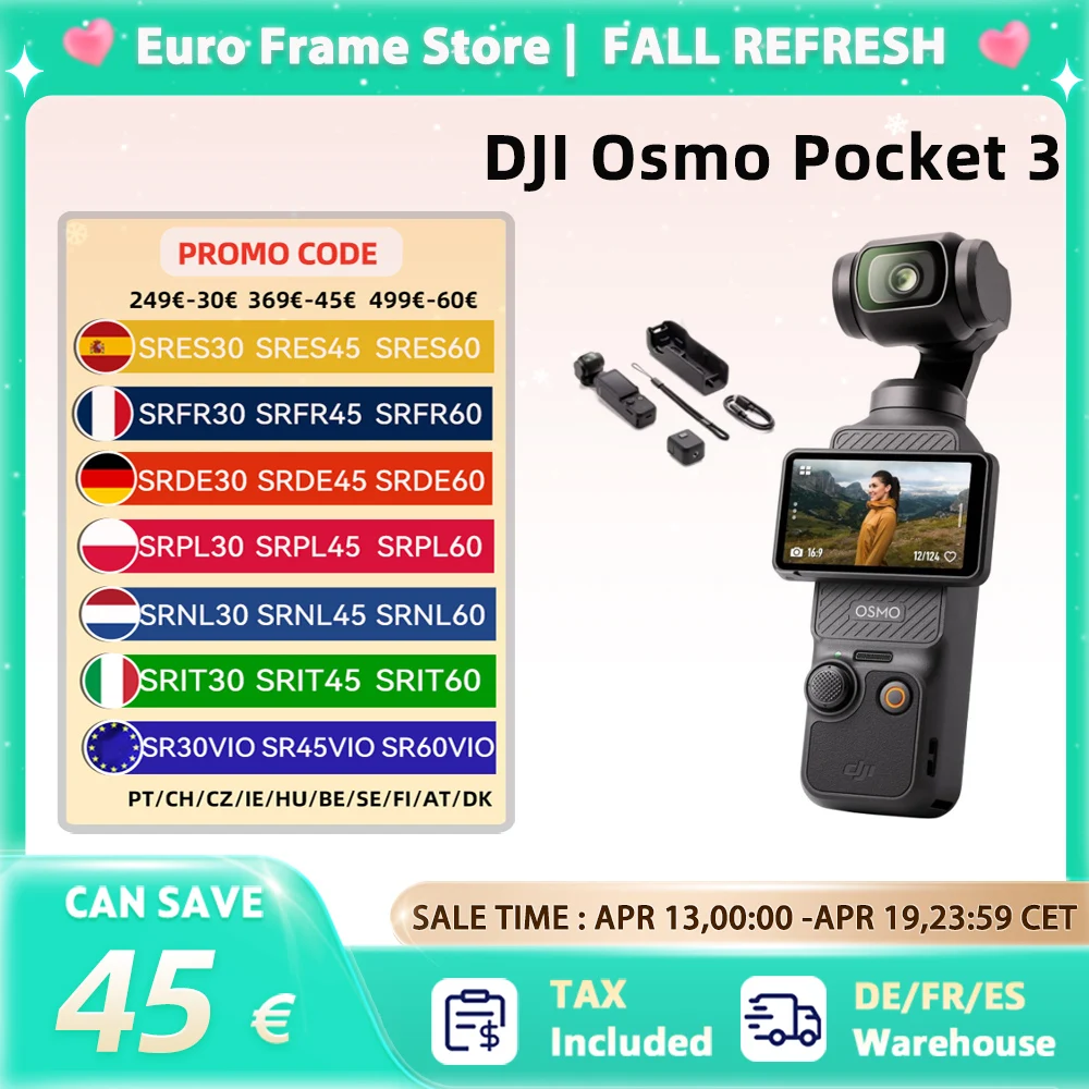 DJI Osmo Pocket 3 Powerful 1-Inch Sensor 4K/120fps  2-Inch Rotatable Touchscreen DJI Osmo Pocket 3