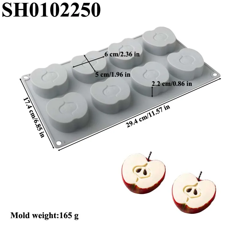 Apple Lemon Pear Slice Design Silicone Cake Mold DIY Soap Mould Coffee Bean Chocolate Mold Kitchen Bakeware Dessert Baking Tools