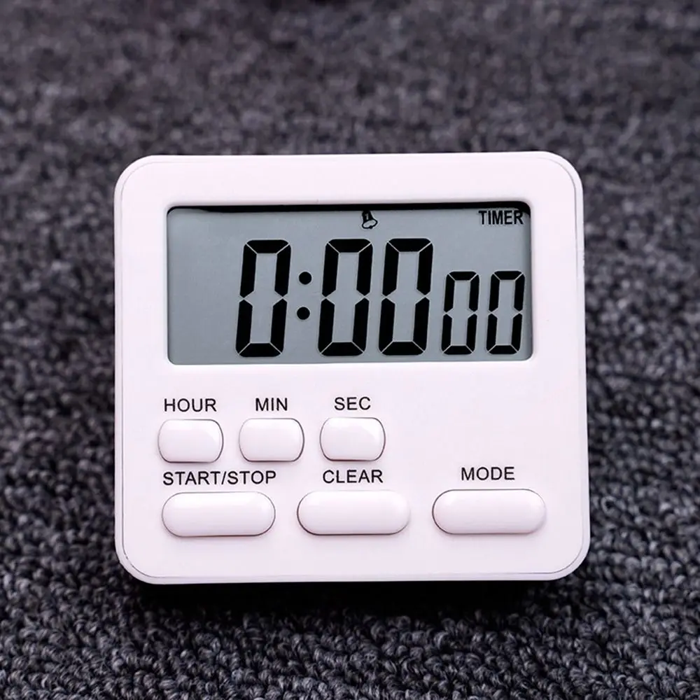 Magnetic Kitchen Accessory LCD Digital Display Countdown Cooking Alarm Clock With Flashing Light Kitchen Timer Stopwatch