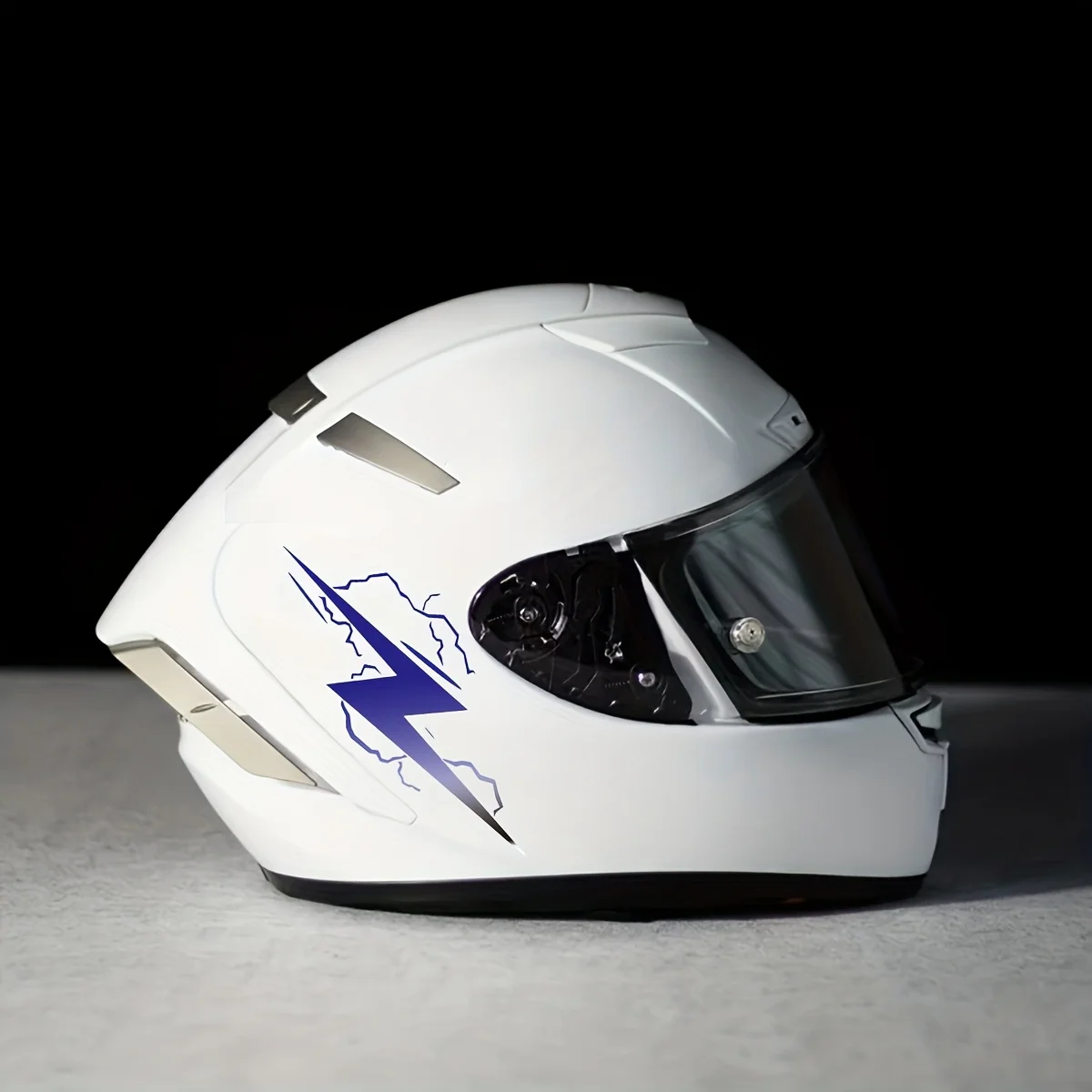 

1SET Blue Red Lightning Bolt Stickers, Waterproof Vinyl Decals for Motorcycle Helmet Car