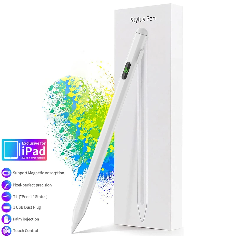 

Стилус для iPhone iPad Touch Pen, совместимый с iPad 2018-2020 для Apple, универсальный стилус с цифровым дисплеем мощности