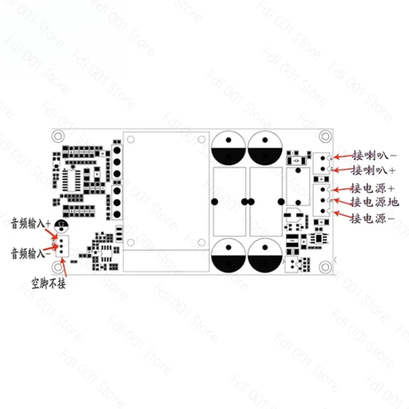 IRS2092S Mono Channel Digital Amplifier Board High Power 1000W Module HiFi Stage Subwoofer Audio Amplifier
