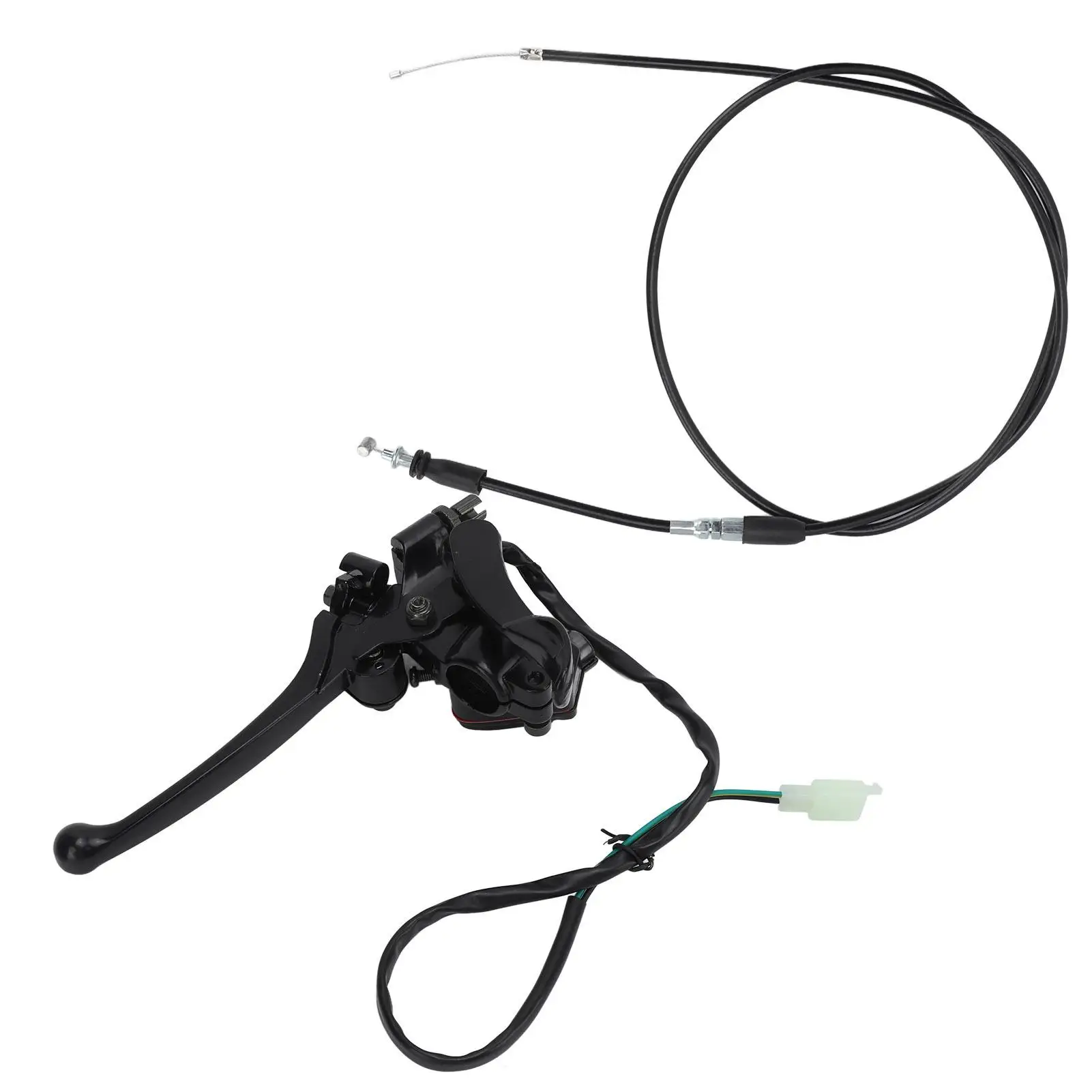 46.45in Thumb Throttle Cable with Dual Brake Lever Assembly for 50 -250cc ATV Go Kart - High Strength Black