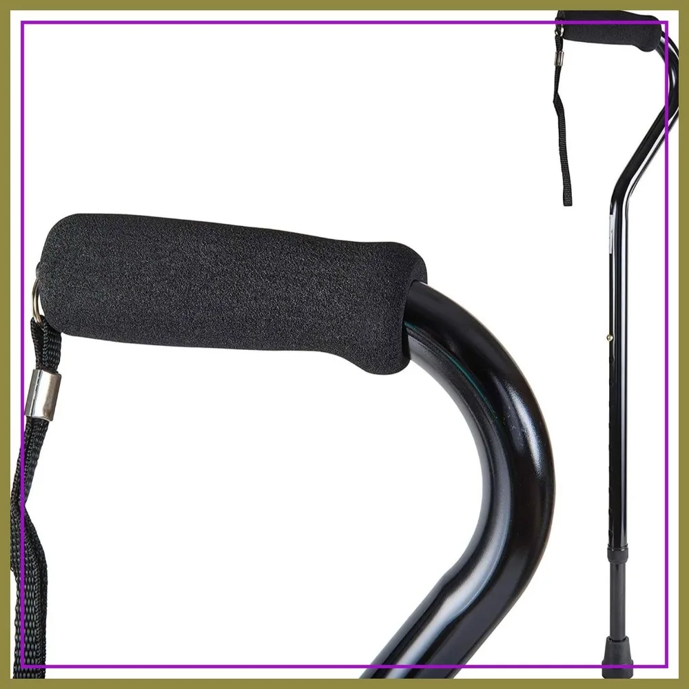 

Lightweight Adjustable Walking Cane for Men and Women, 30-39 Inches, Supports 250 lbs, Ergonomic Grip with Wrist Strap