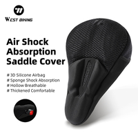 WEST BIKING Silicone Airbag Bicycle Saddle Cover 3D Soft Shockproof Bike Seat Cover Breathable Comfortable Cycling Cushion Cover