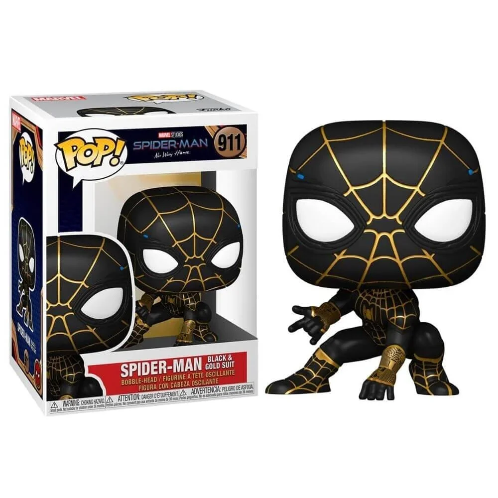 Funko Pop Spider-Man 03 #   259 #   265 #   334 #   399 #   574 #   Zwart gouden pak 911 #   Bobble Head Speelgoed 913 #   Vinylfiguur verzamelmodel speelgoed