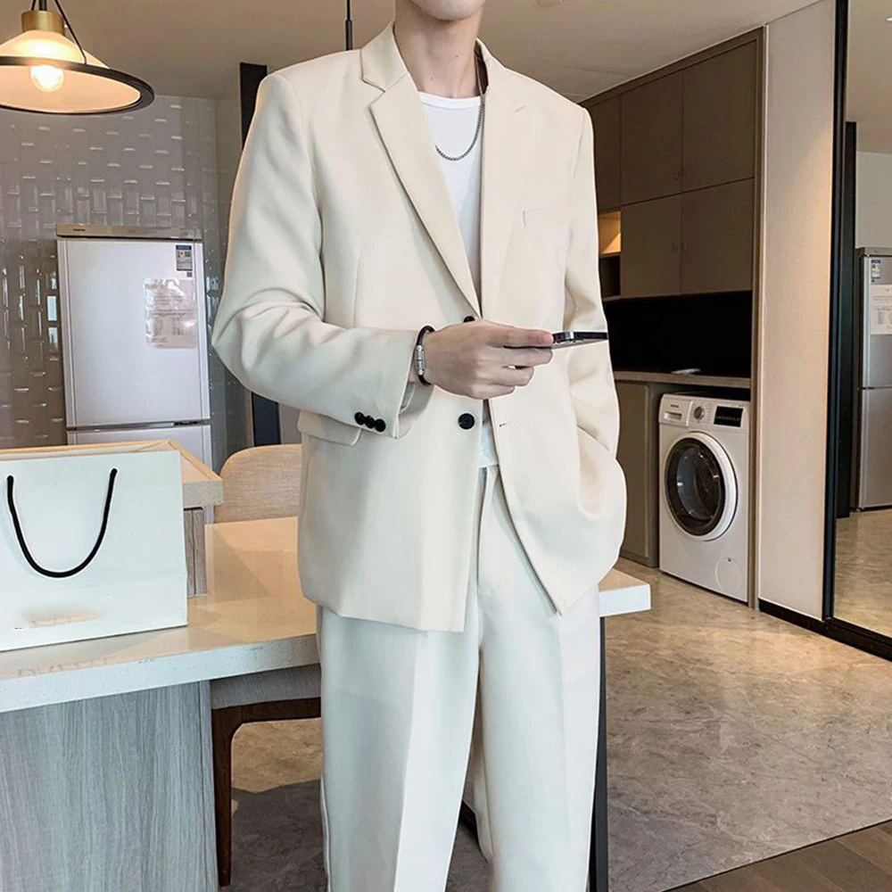 2 Button Mens Suits Set Classic Fit Formal Blazer and Dress Pants 2 Piece for Business Meetings Office Work and Casual Customize