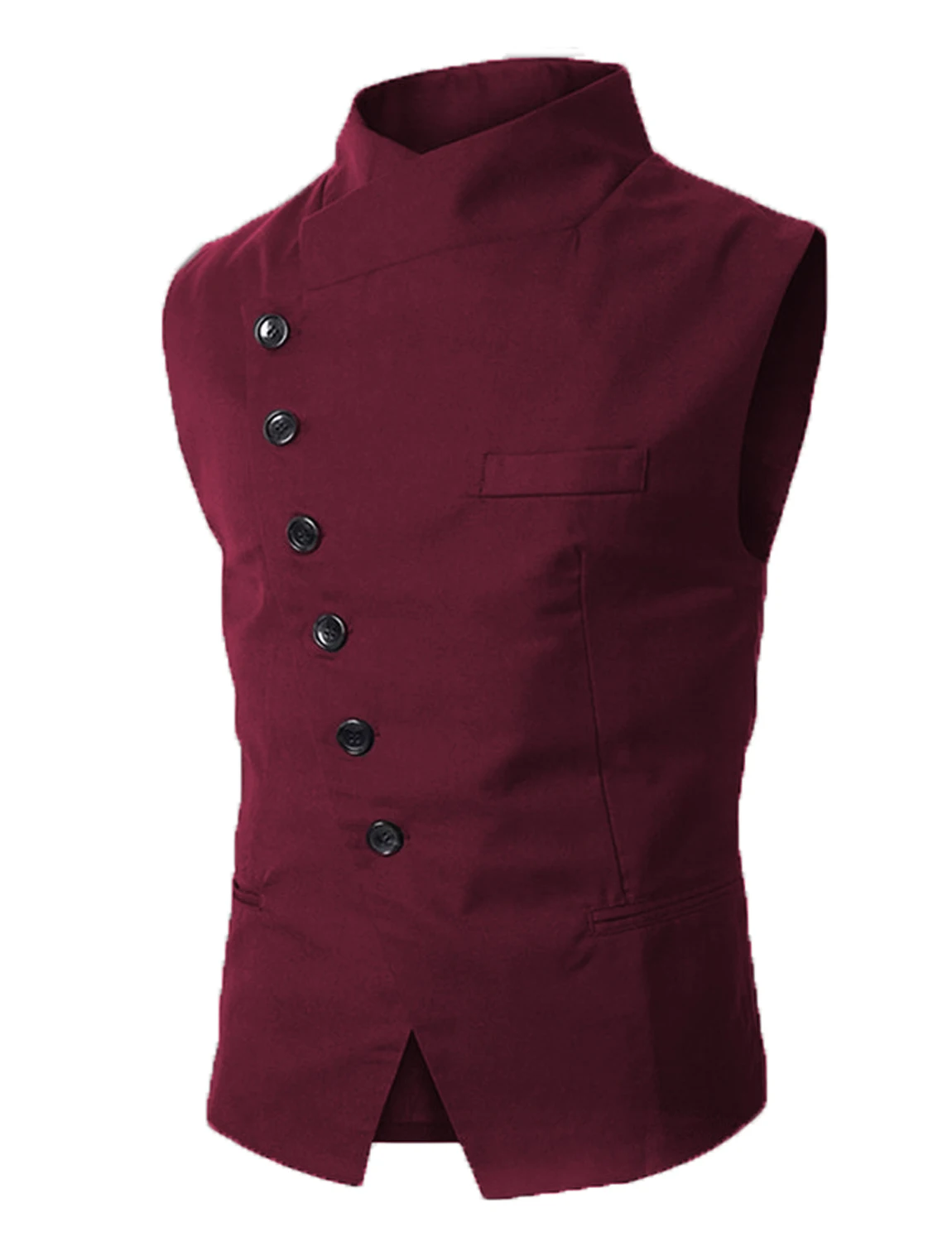 Men\'s Stand-up Collar Suit Vest Autumn Sleeveless Ready-To-Wear Steampunk Waistcoat