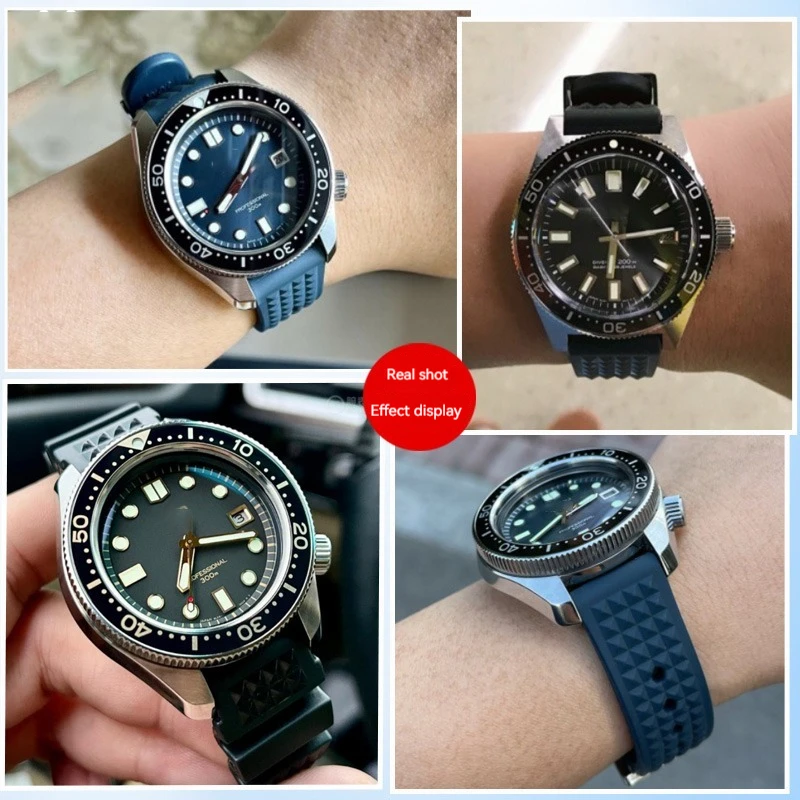 حزام مطاطي عالي الجودة لسلسلة Seiko ancestor mm PROSPEX SKX007 شبح الماء أذن البحر حزام ساعة صغير من السيليكون 22 مللي متر 20 مللي متر