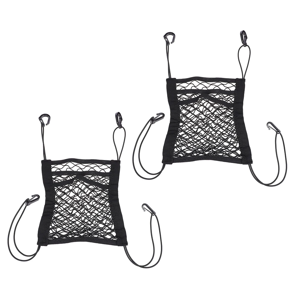 

2Pcs Car Net Pocket Large Capacity Durable Storage ganizer Nylon Mesh Car Seats Storage Pockets Bag Travel Accessories Packing