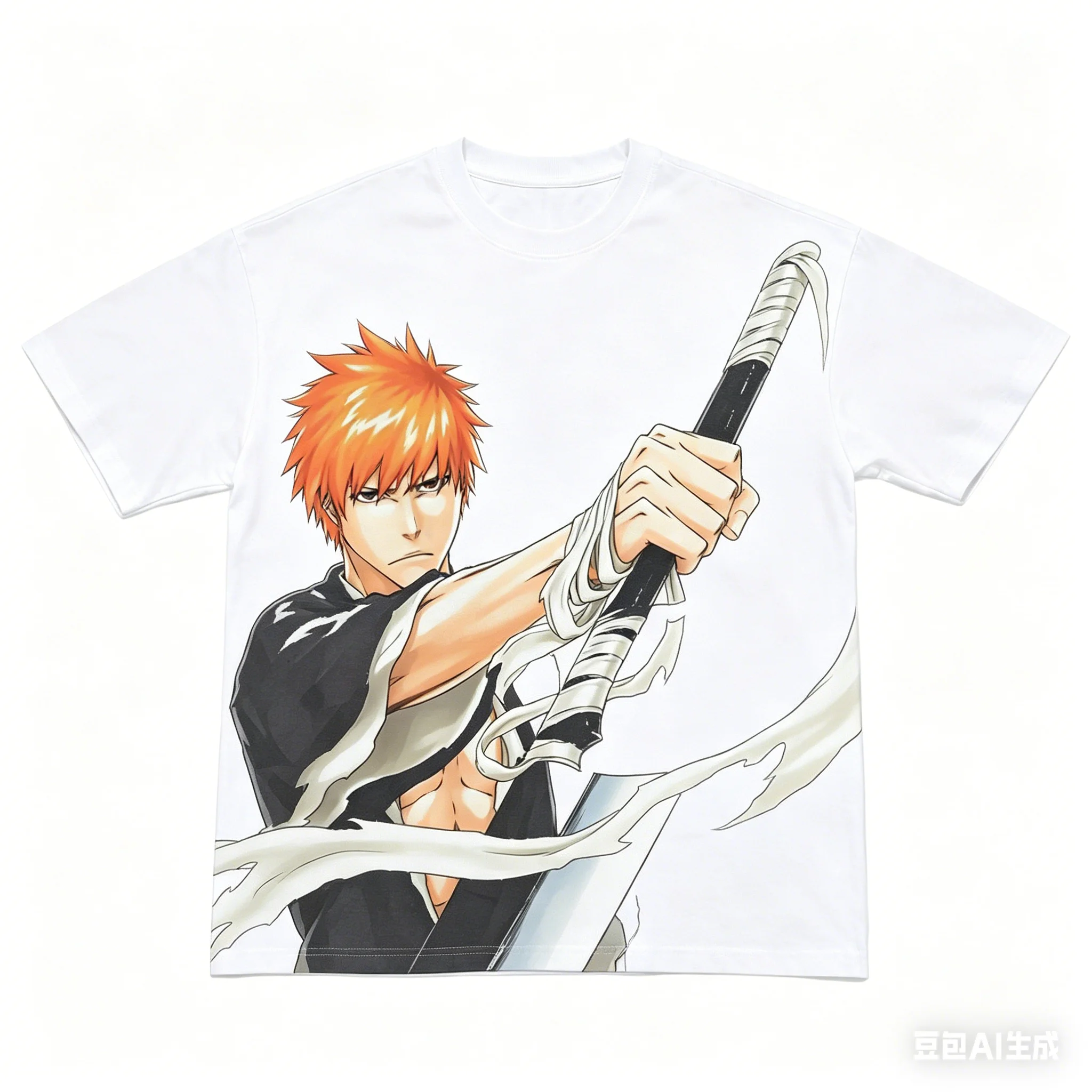 2026 Summer BLEACH Ichigo Kurosaki Anime T-shirt Men Women Vintage Oversized Streetwear Harajuku Casual Cotton Tee view 3