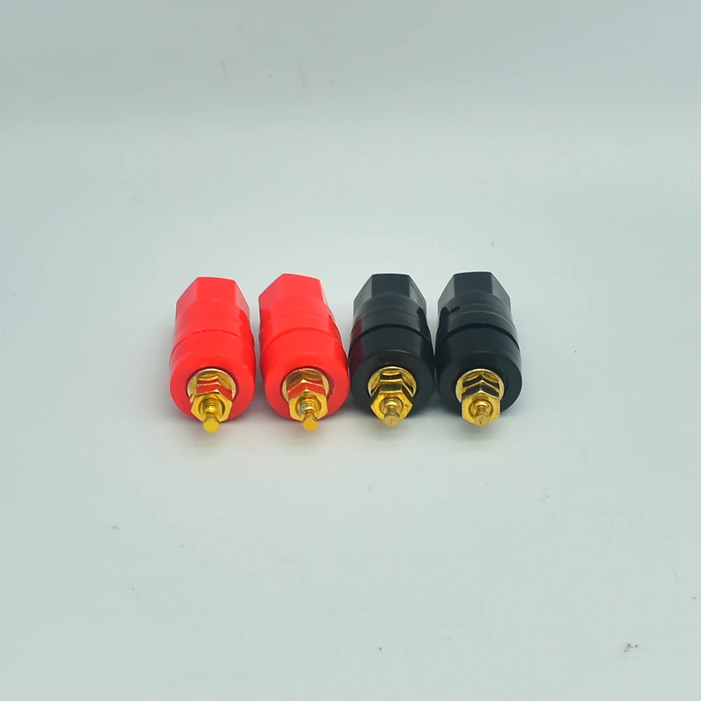 4/10 PCS Banana Plug Socket Test Probe Audio Speaker Binding Post Terminal Connector Terminals Black Red 4mm Plugs Jack Adapter