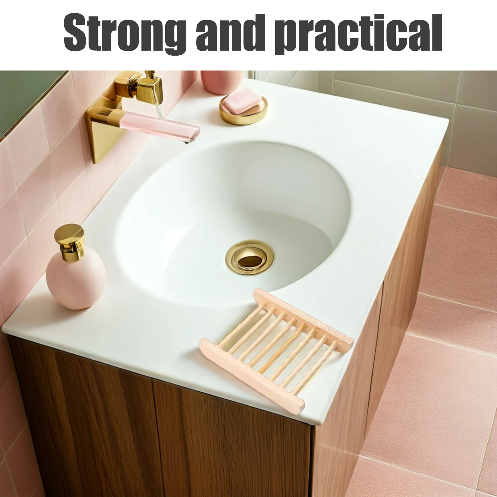 

10pcs Wooden Holder Tray Bathroom Drain Storage Rack For Shower Bathtub Kitchen Sponges Bar Soap Container Craft Stand Household