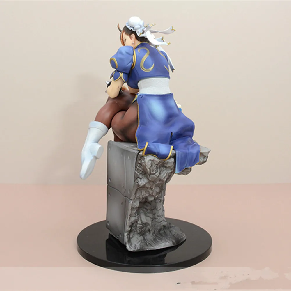 شارع مقاتلة تشون لي أنيمي الشكل الجلوس الموقف 25 سنتيمتر تشون لي الشكل جمع نماذج بولي كلوريد الفينيل تمثال اللعب الهدايا ﻿