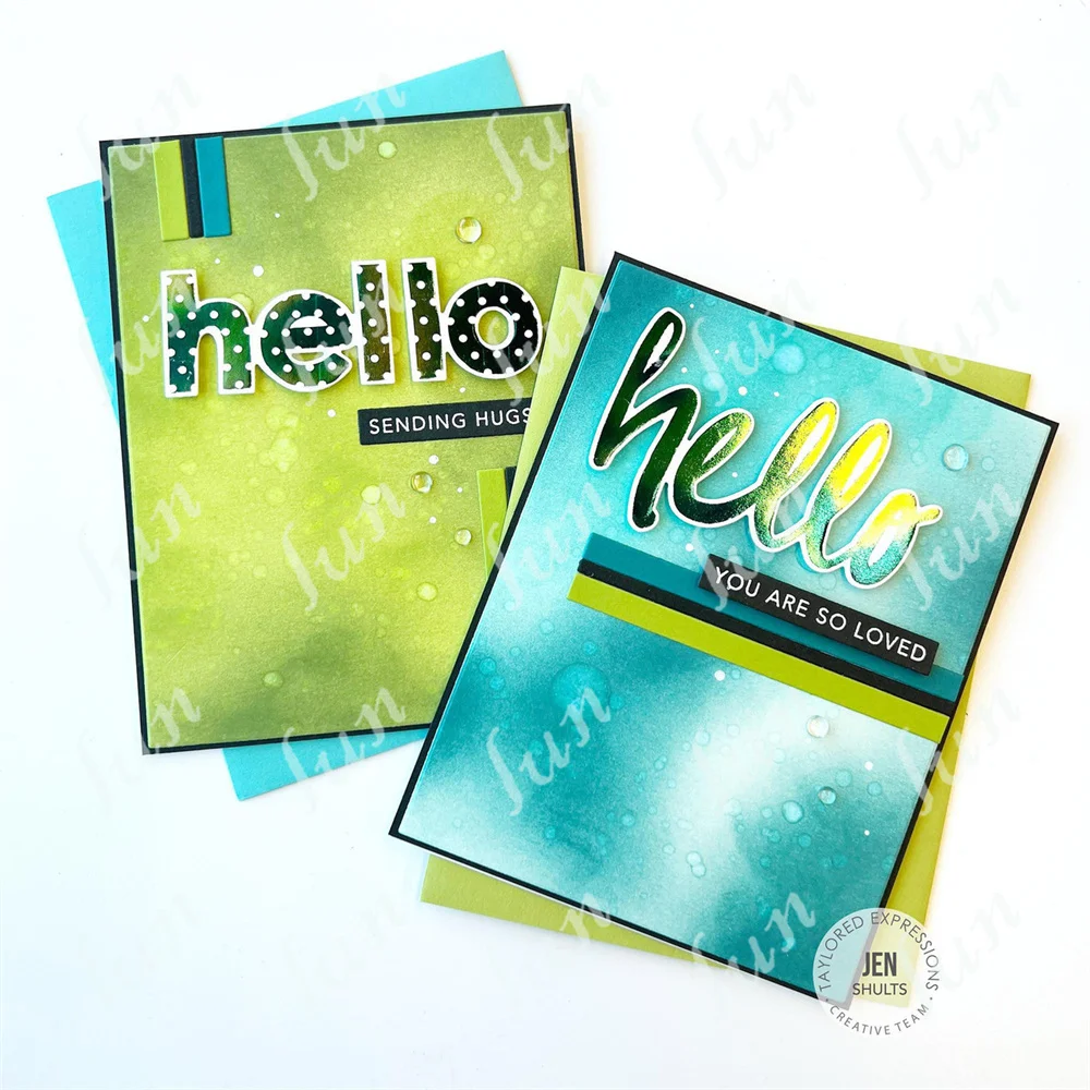 Sentiment Metal Cutting Dies and Stamps Diy Handmade Album Greeting Card Mini Strips Hello Add-ons Scrapbooking Decoration