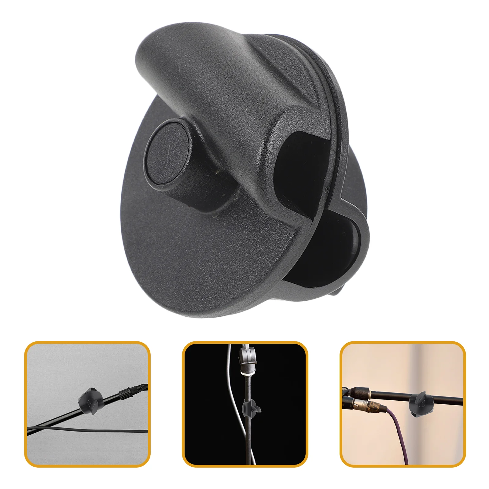

2 Pcs Clips Microphone Stand Boom Clamps Desk Mount Holder Metal Mic Clamp Plastic 360 Degree Rotatable