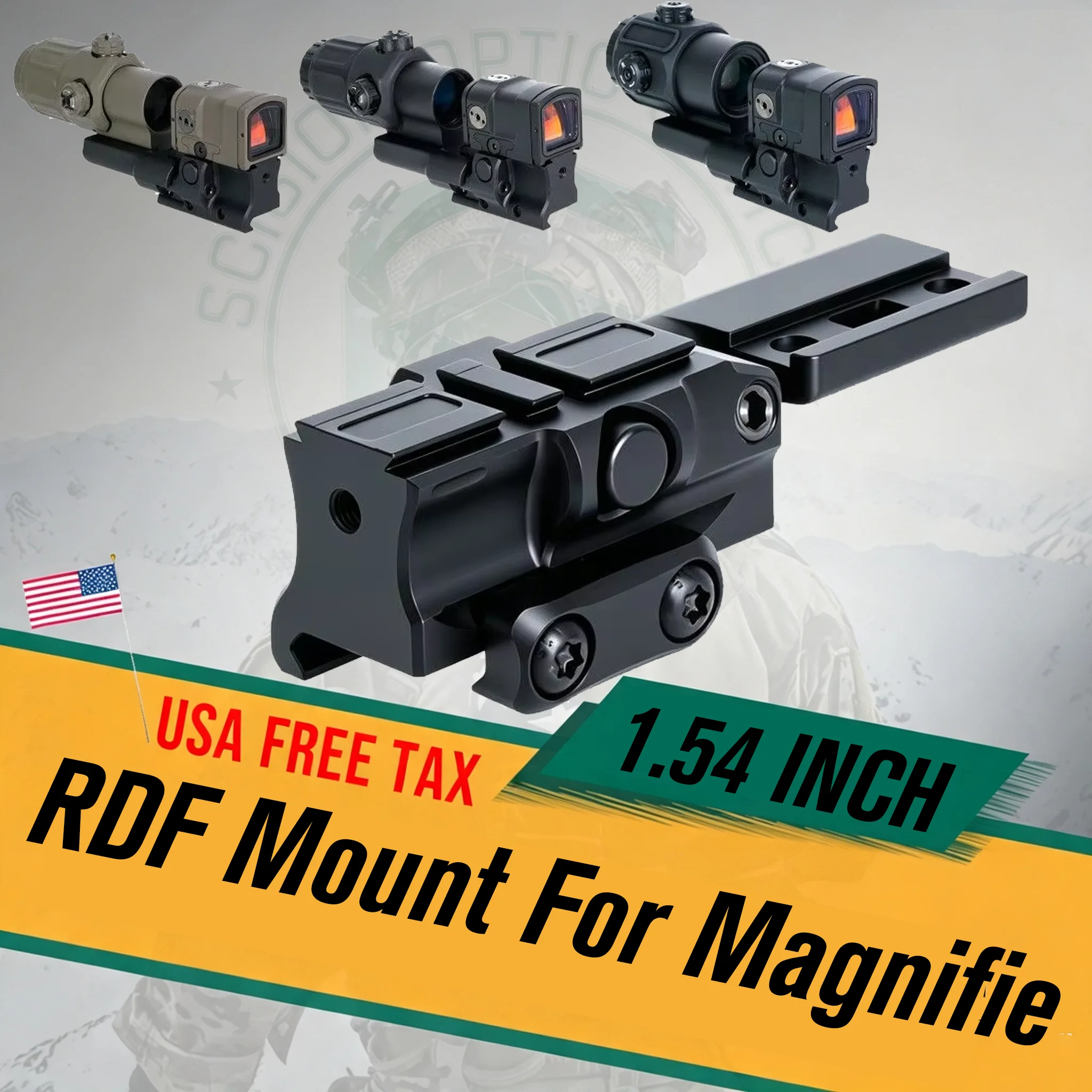 Specprecision Flip to Side QD Mount SPUP2 Red Dot Sight Mount Magnifier Mount 1.54