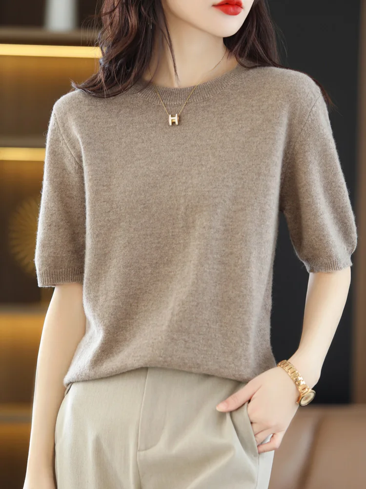 

Lafarvie O-neck Half Sleeve Sweater Women Tops Winter Clothes Korean Fashion Pullover Knitwear Casual Slim Knitted Female Jumper