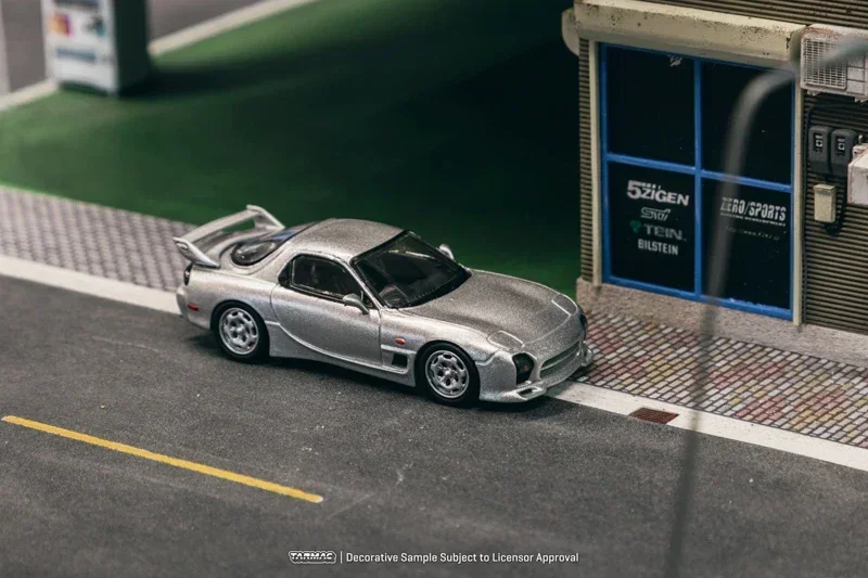 Tarmac Works 1:64 RX-7 FD3S speed A-Spec Silver Diecast Model Car