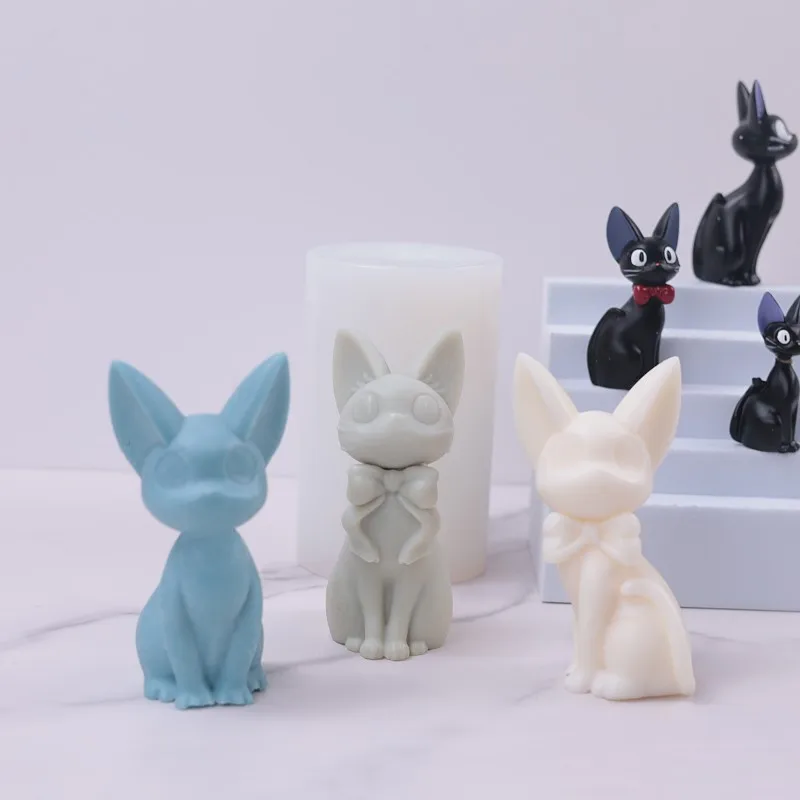 Cartoon Cat Silicone Mold for Handmade Candle Plaster Soap Epoxy Resin Chocolate Decoration Gypsum Ice DIY Baking Mould