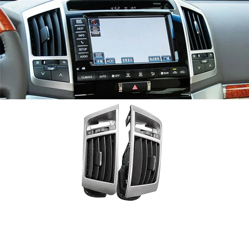 

Durable 1Pair Car Middle Center Dash Air Conditioner Outlet Assembly For Toyota Land Cruiser LC200 2008-2013 A/C Air Vent Grille