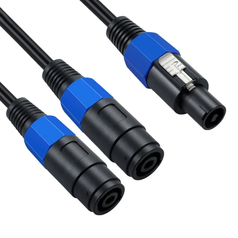 Speakon Splitter Cable,1 Male to 2 Female XLR Y Splitter Speakon Splitter Cable Speakon 1-Male to 2-Female（1Pack） Dropship