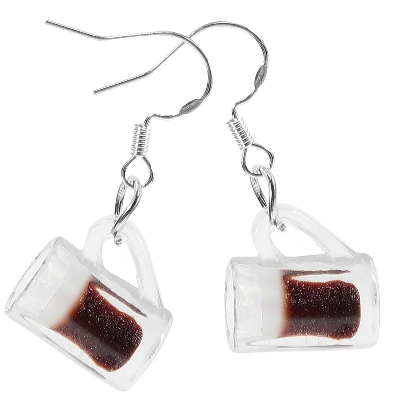 

Bottle Beer Mug Earrings Water Female Jewelries Wooden Dark Brown Plastic Kids Bottles