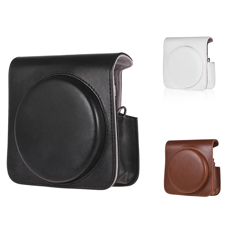 T69C PU Leather Camera Bag With Strap Camera Case For Fujifilm Instax Square SQ6 Instant Film Camera