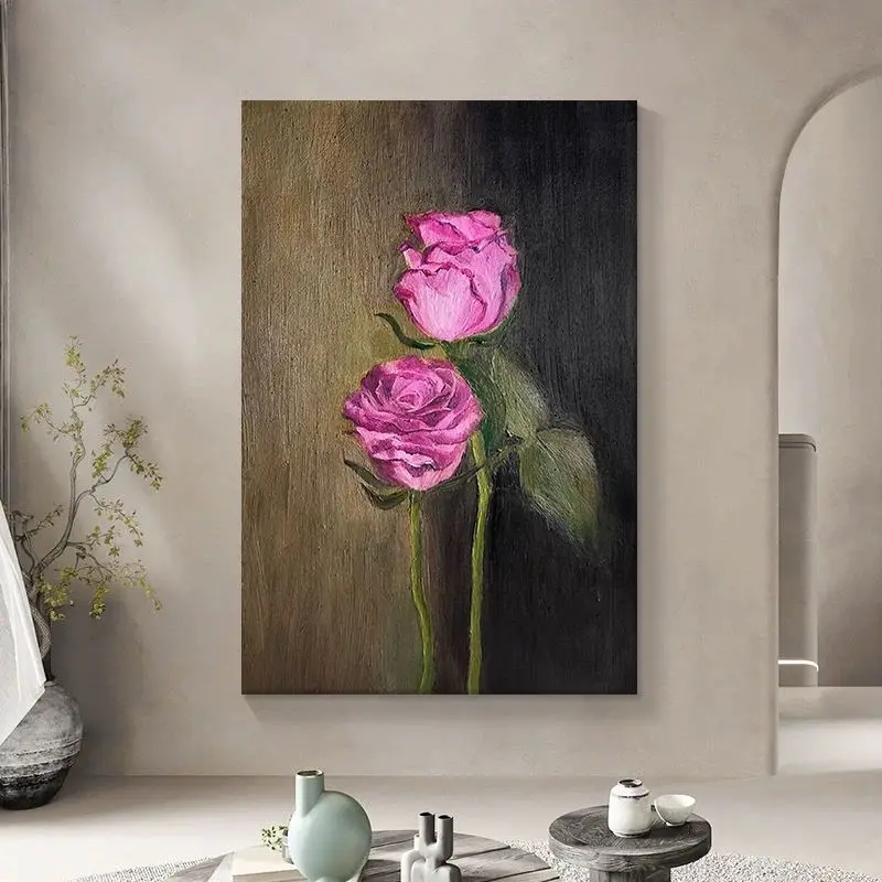 Flower Blossoms Wealth and Fortune Abstract Hand drawn Oil Painting Living Home Decoration Bedroom Dining Room Sofa Background