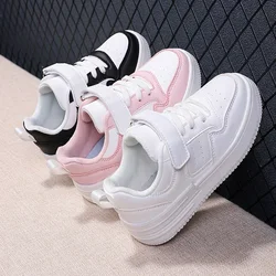 Zapatillas deportivas informales para niños y niñas, Tenis transpirables, color blanco, a la moda