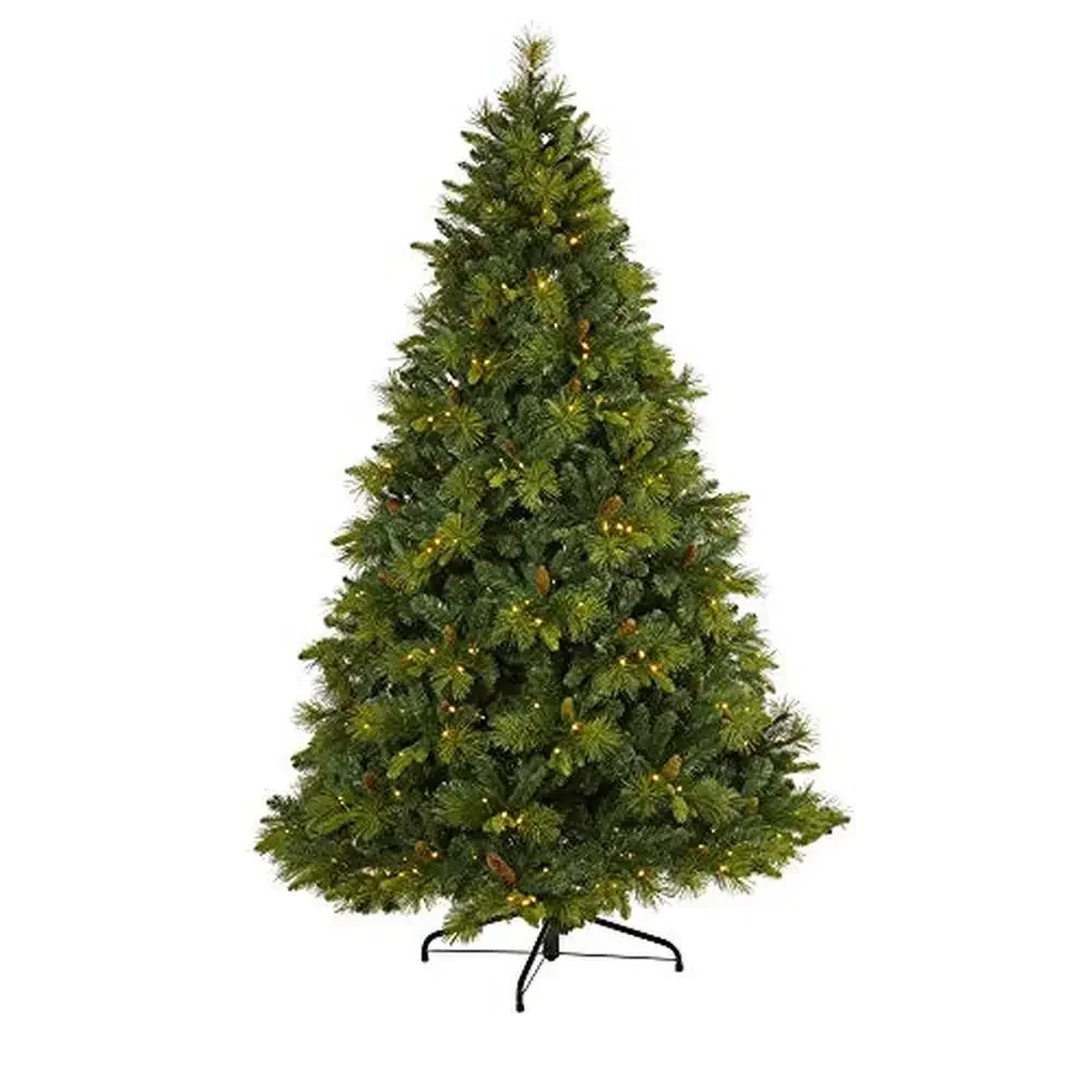 Artificial Pine Christmas Tree LED Lights Bendable Branches Holiday Seasonal Decoration