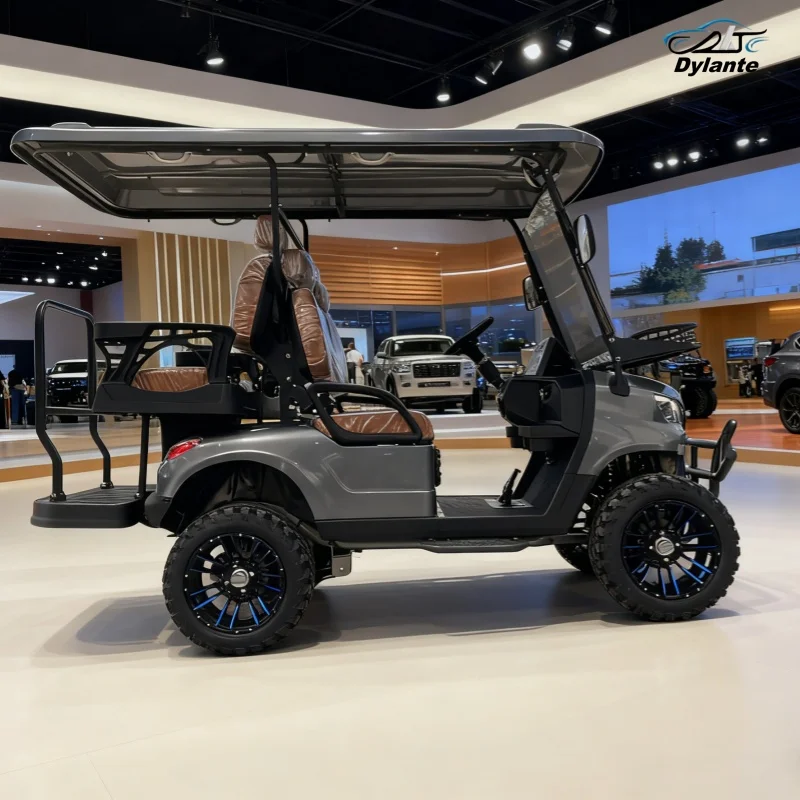 

Хорошая цена, электрический клубный автомобиль, 4-местные тележки для гольфа, литиевая батарея, уличная легальная внедорожная электрическая тележка для гольфа, Bluetooth-колонки
