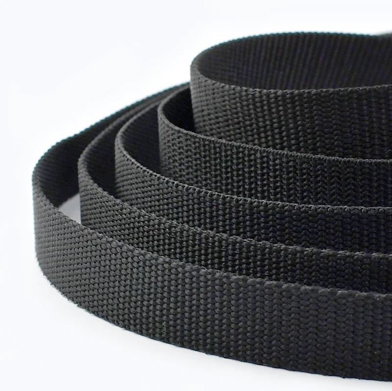 3Meters 20-50mm Balck Nylon Webbing Tape 2mm Thick Backpack Ribbon Strap Safety Belt Sling Dog Collar Band Sewing Bias Trimmings