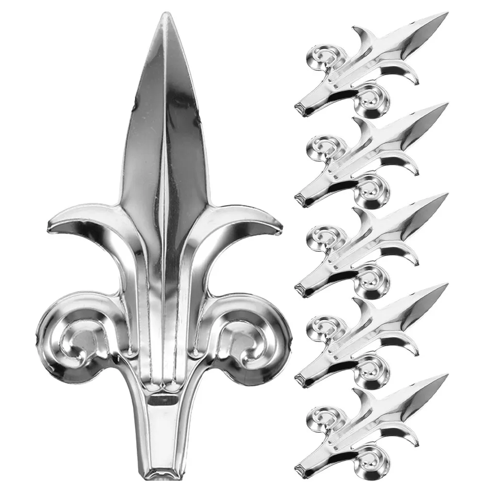 6Pcs Classic Pointed Fence Finials Garden Fence Decorations Metal Post Tops for Residential Commercial Public Spaces Elegant