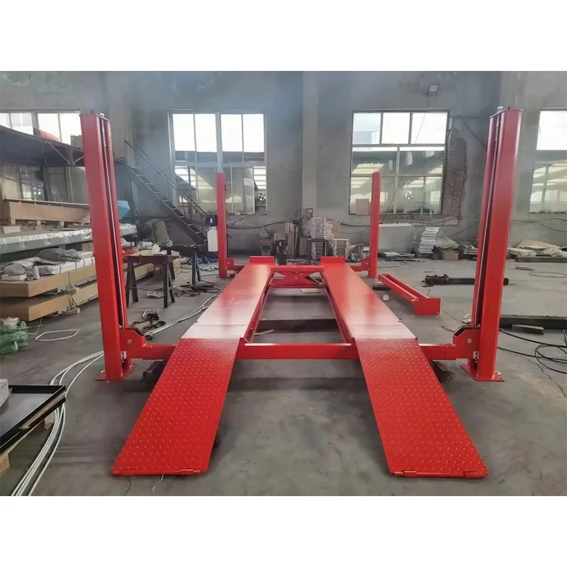 PrimeSelect Vehicle Alignment 4 Post Hydraulic Car Lift & Four Wheel Aligner Provide CE 4 Ton Auto Lifting Hine
