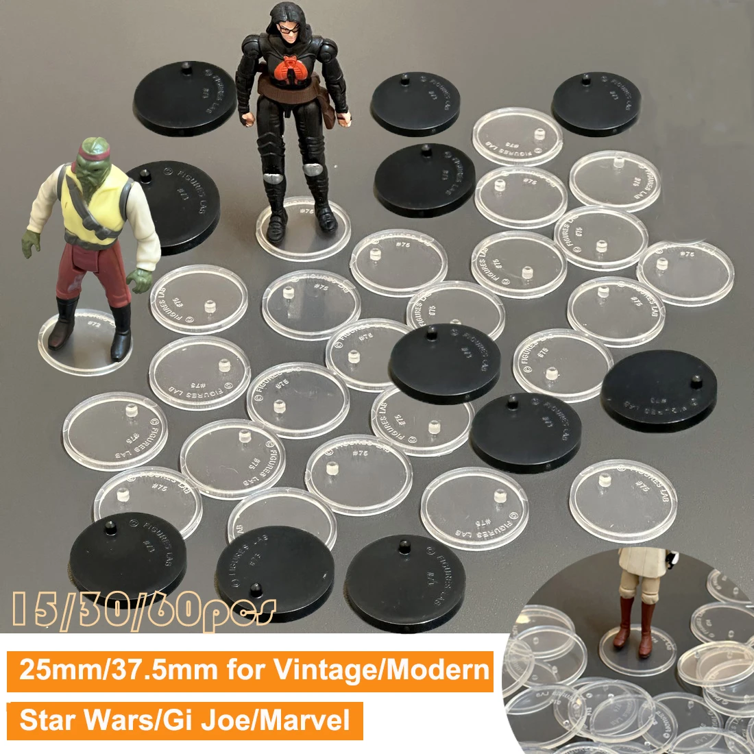 LOT Stand Base for 3.75 Vintage Modern GI JOE SW ML Action Figure Round Model Display Base Accessories Toy