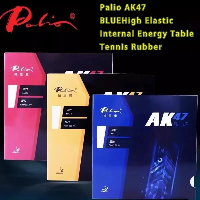 

PALIO AK47 & HK1997 Gold Table Tennis Rubber | Pips-In Tensor Ping Pong Rubber for Offensive & Backhand, 2.2mm Sponge
