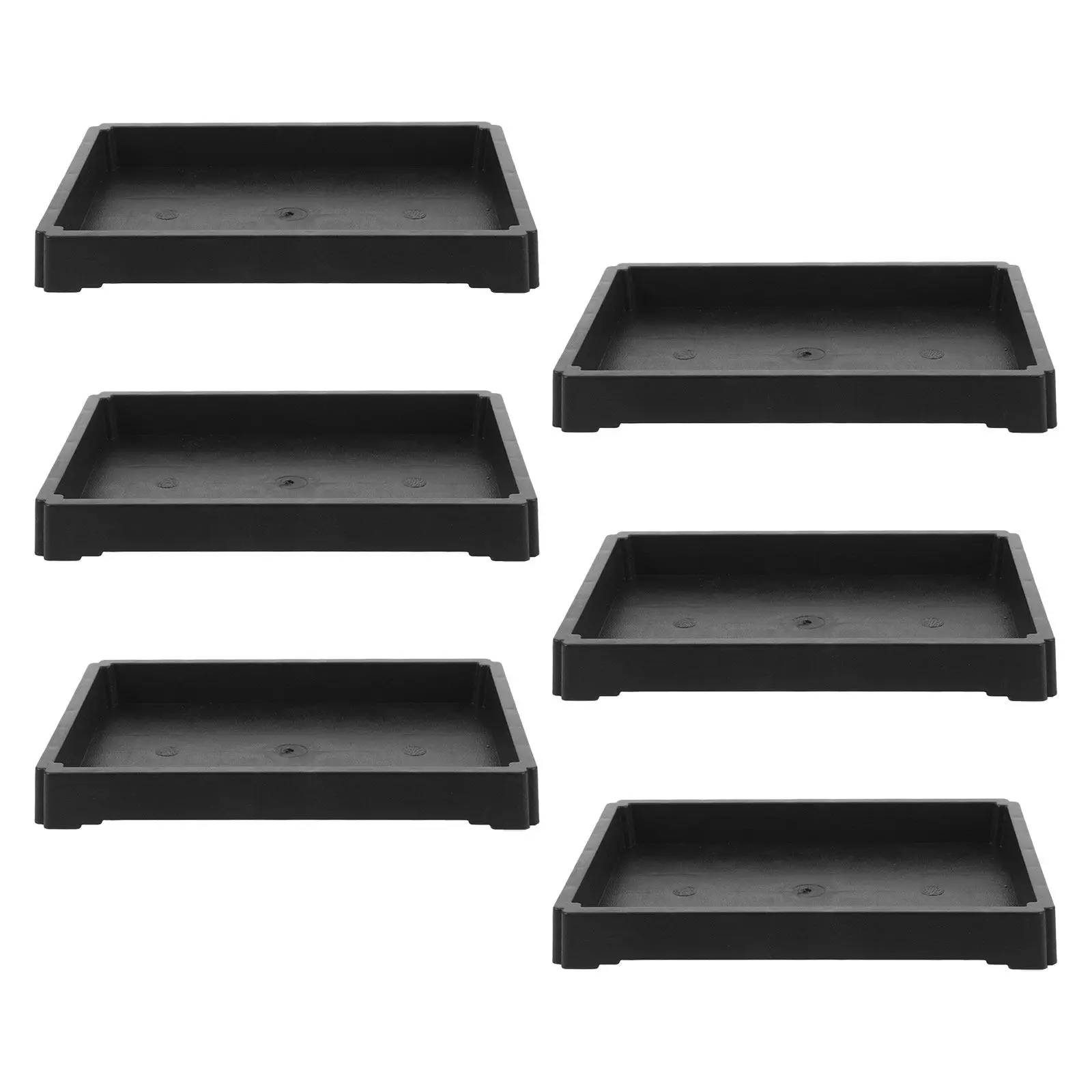 6Pcs 190Mm Rectangular Resin Planter Saucer Tray for Succulent Bonsai Pots Indoor Outdoor Flower Pot Water Tray Plant Drainage