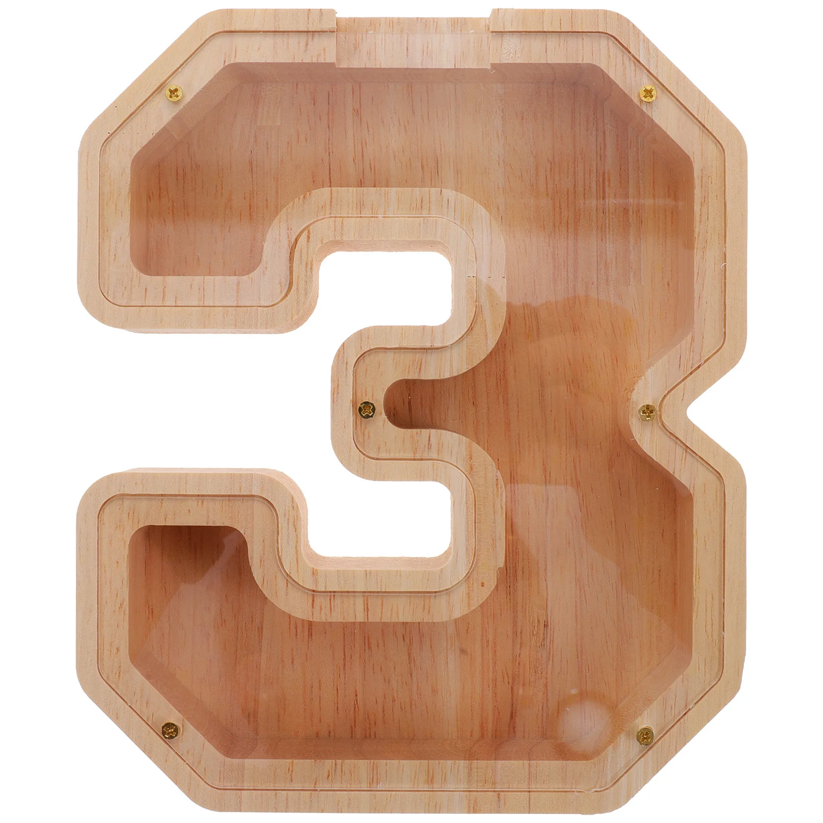 1pc 子供貯金箱子供銀行透明木製マネージャー壊れないコイン収納ボックスデスクトップ装飾子供貯蓄ギフト