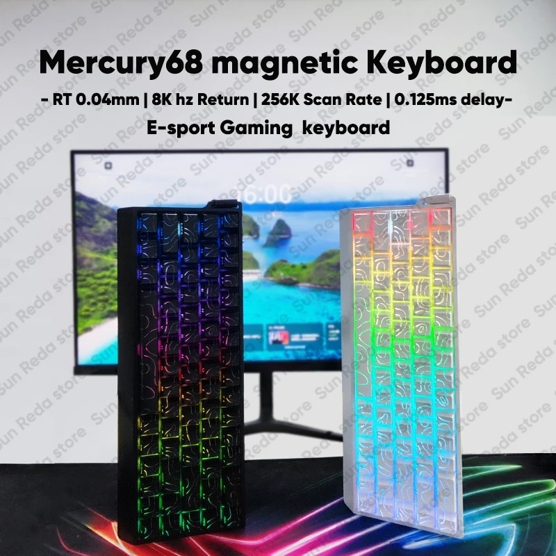

IROK Carotmas Mercury68 mars68 pro игровая магнитная механическая клавиатура 68 клавиш Rapid Trigge 0,004 мм 8K проводная игровая клавиатура