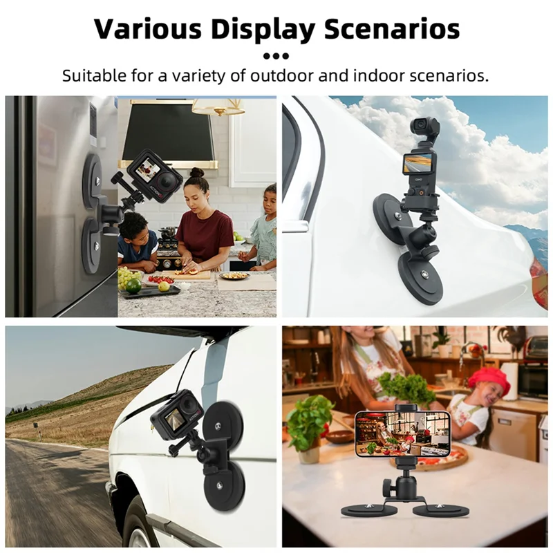 A003 Magneet Camerahouder Autohouder met magneten en 360° °   Rotatiebalhoofd voor Gopro Action 5 Pro Pocket 3