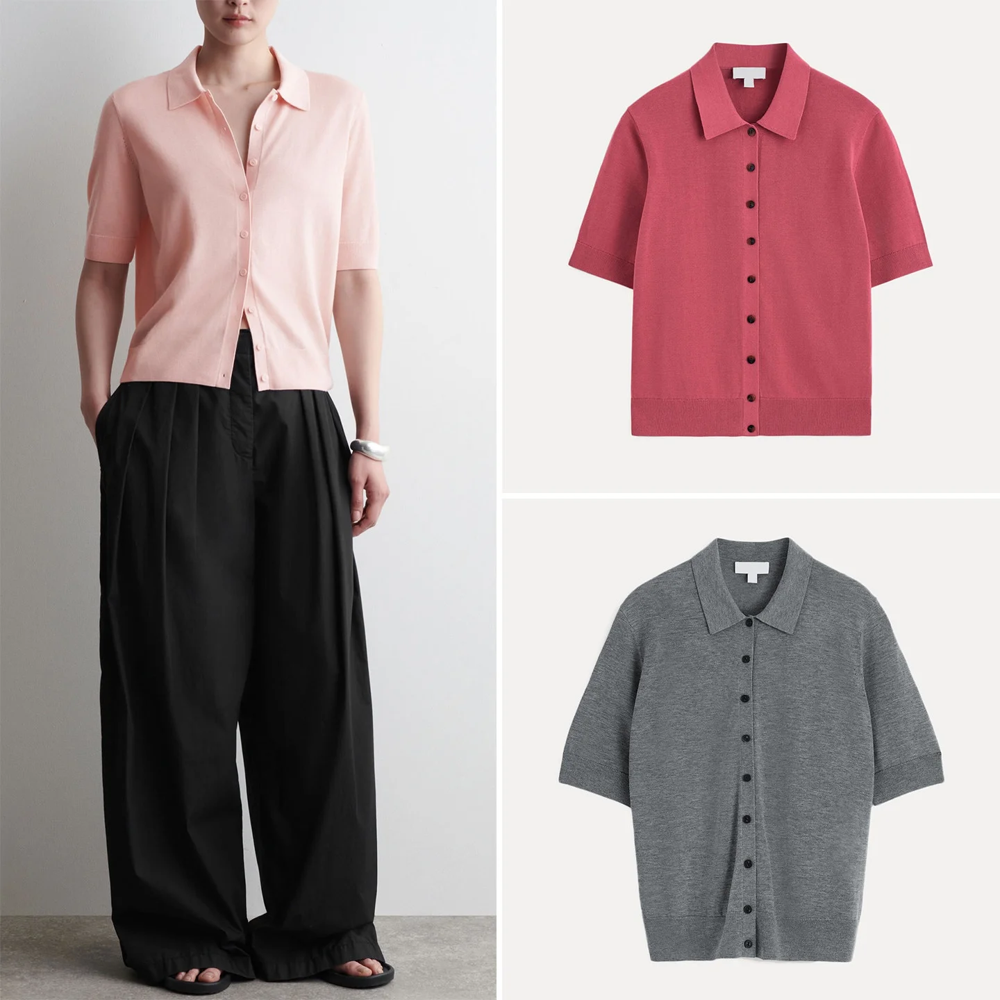 

Women's Neck Open Cardigan Standard Fit Fashionable Summer Wear ZADATA Brand Short Sleeve European Style Shirt