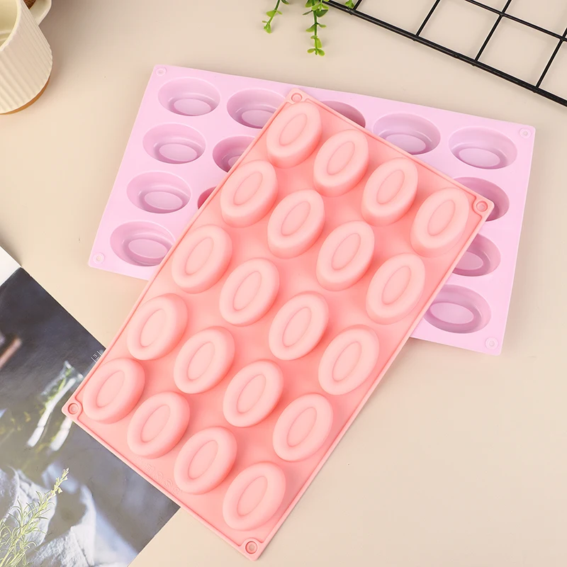 20 Holes Oval Donut Silicone Mold Cake Pudding Dessert Mould Baking Utensils Chocolate Molds
