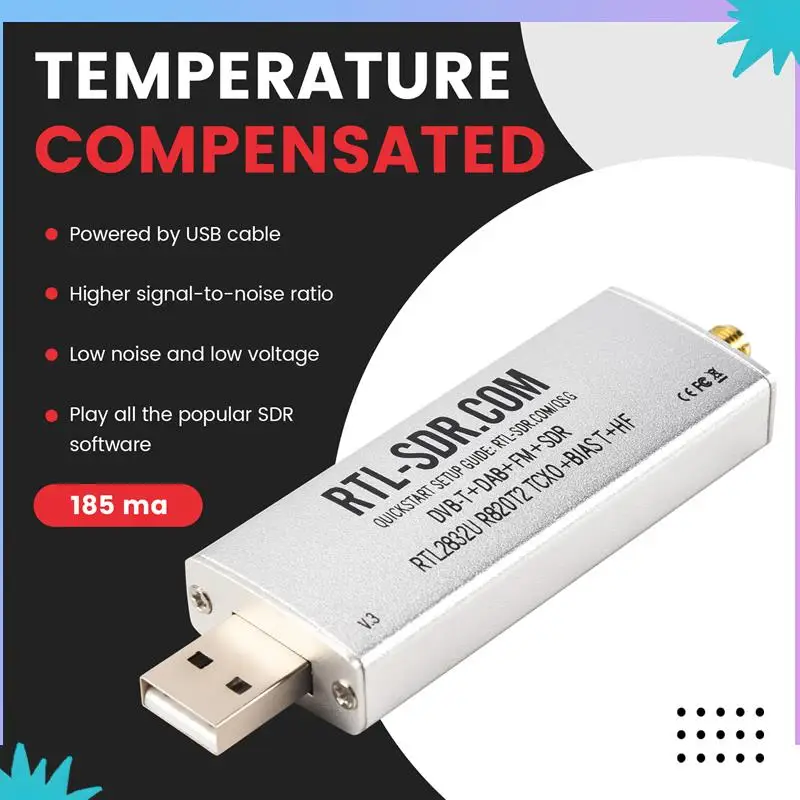ABZW RTL SDR V3 R820T2 RTL2832U 1PPM TCXO SMA RTLSDR نظام اتصالات الراديو المحدد بالبرمجيات