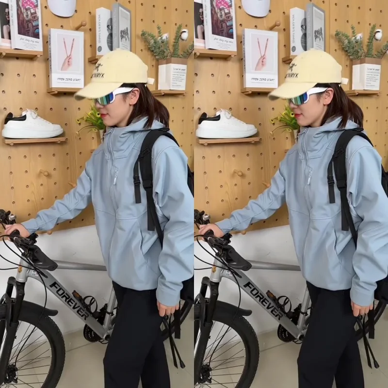 

Outdoor Softell Jaet 3D Tailoring Windproof Water Resistant Hooded ex Autumn Winter Thiened Polyester Zipper Closure